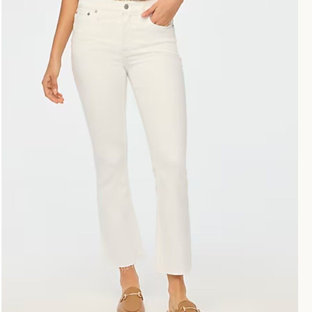 J.Crew Factory Petite flare crop jean in signature stretch NWT